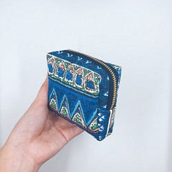 手作方塊小袋 / 藍色民俗 - 為嬡而作madeforlove 第1張的照片