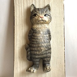 壁掛けオブジェ(猫) 1枚目の画像