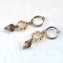 [Lumière1]捷克玻璃耳環多色耳環（鈦金屬鉤） 第1張的照片