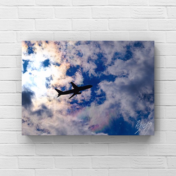 写真を飾ろう！ / 彩雲と飛行機 1枚目の画像
