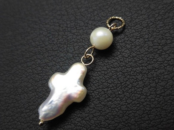 １４ｋｇｆ アコヤ真珠×淡水真珠のペンダントトップ 激安セール 人気定番 E１