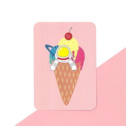 スペースアイスクリームポストカード1 |アストロアイスクリームポストカード|木材パルプ 1枚目の画像
