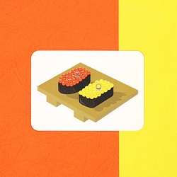 太空壽司明信片1入 | Astro Ikura Sushi | pulps of wood 第1張的照片