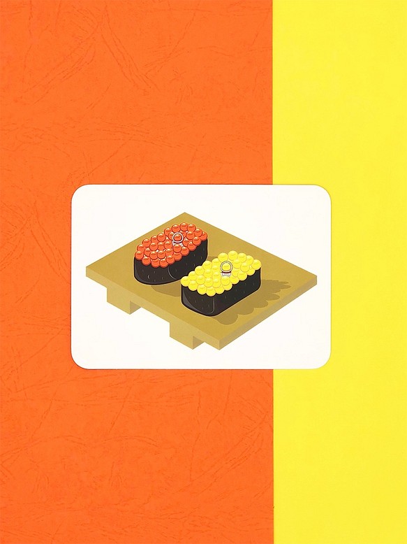 宇宙寿司ポストカード1 |アストロいくら寿司|木材パルプ 1枚目の画像