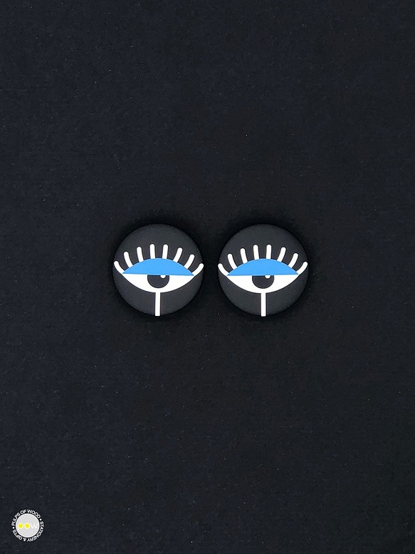 眼睛別針1入 | Eyes Pins Set of 1 | Blue Eyes | pulps of wood 第1張的照片