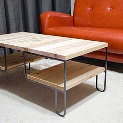 アイアン 木 テーブル 1枚目の画像