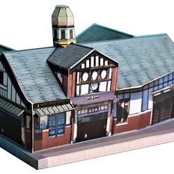 旧原宿駅舎　ペーパークラフト 1枚目の画像