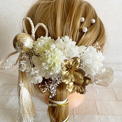 ローポニーテール シリーズ  2 ★結婚式 成人式 ウェディング ヘッドドレス 髪飾り 1枚目の画像
