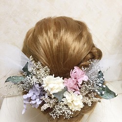 ★♪23結婚式 成人式 ウェディング ヘッドドレス 髪飾り 1枚目の画像