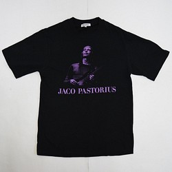 「JACO PASTORIUS」ver.4ジャズTシャツ（写真家・内山繁氏コラボ）ブラック　Lサイズ　WATERFALL 1枚目の画像