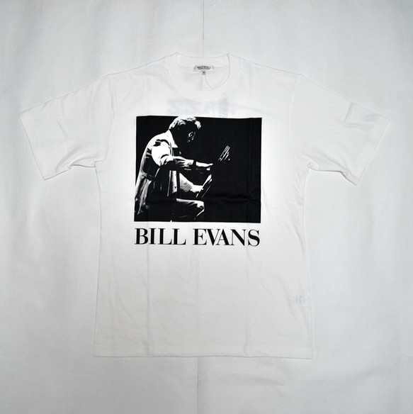 「BILL EVANS」ver.1　ジャズTシャツ（写真家・内山繁氏コラボ）ブラック　Mサイズ　WATERFALL