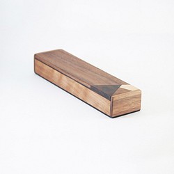 特製拼木鋼筆盒no.08 - 胡桃木 x 東印度玫瑰木 第1張的照片
