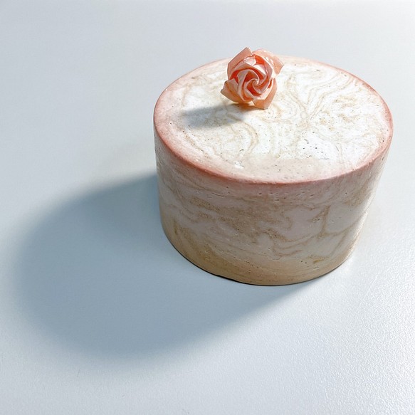 摺紙系列⎪粉紅玫瑰耳環 (單) 第1張的照片