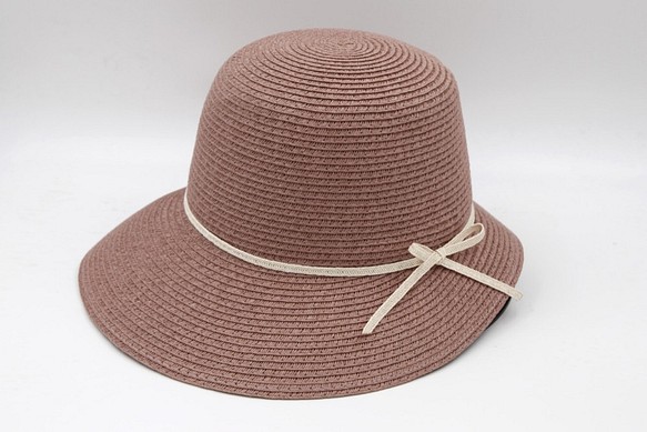 【紙布家】赫本帽（葡萄紫）紙線編織 第1張的照片