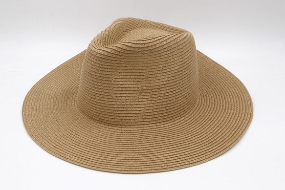 【紙布家】大帽簷紳士帽（咖啡色）紙線編織 第1張的照片