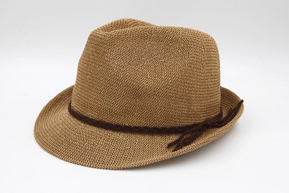 【紙布家】日式紳士帽網紋 咖啡色 第1張的照片