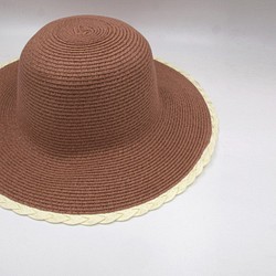 【紙布家】歐式古典花邊帽（葡萄紫）紙線編織 第1張的照片