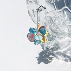 <傍晚>單邊造型手工設計樹脂耳環/垂吊款/earring/accessories 第1張的照片