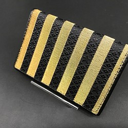 真正的Chikuzen博多Ori條紋提供原始的名片夾金線金彩色限量產品禮品 第1張的照片