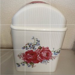 送料込み　受注作成 薔薇ダストボックス バラごみ箱 薔薇ゴミ箱 1枚目の画像