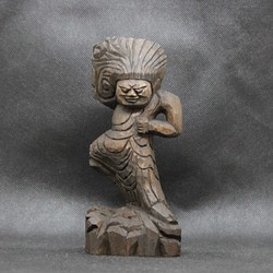藏王權現（16厘米 楠材 著色 zg1906）佛像 圓空佛 木雕 第1張的照片