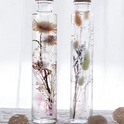 【花草標本】甜蜜輕粉/台灣玻璃瓶(200ml) 療癒系浮游花 日本最新流行 第1張的照片