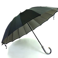 紳士用雨傘「裏縞」親骨65㎝×16本骨（甲州織生地使用）カラー3色 1枚目の画像