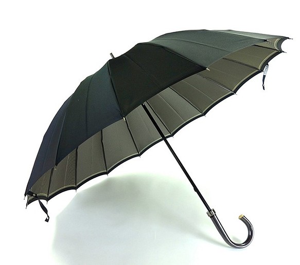 紳士用雨傘「裏縞」親骨65㎝×16本骨（甲州織生地使用）カラー3色 1枚目の画像