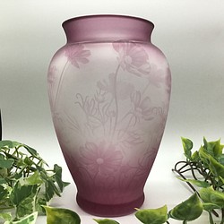 花瓶 サンドブラスト作品-