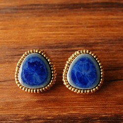 &lt;Polaris ~ Michishirubeno Hoshi ~&gt; 埃及藍 ☆ 耳環或耳環 第1張的照片