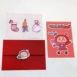 波波愛比 愛聖誕DIY創意貼紙卡片 桃您歡心雙人套餐 第1張的照片