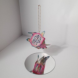 ドラゴンフルーツ[トロピカルフルーツ刺繍刺繍デコ] 1枚目の画像