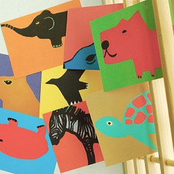 3rdfloor Studio｜owo-postcard 藝術家明信片組（Animals）一組9張 第1張的照片