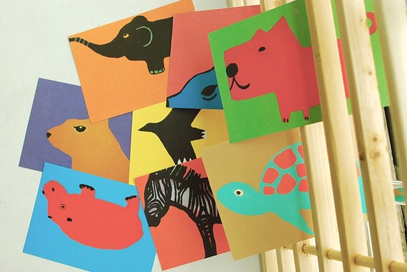 3rdfloor Studio｜owo-postcard 藝術家明信片組（Animals）一組9張 第1張的照片