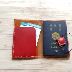 [送料無料] パスポート ケース〈 茶〉 1枚目の画像