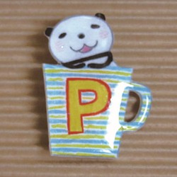 パンダのブローチ(マグカップ) 1枚目の画像