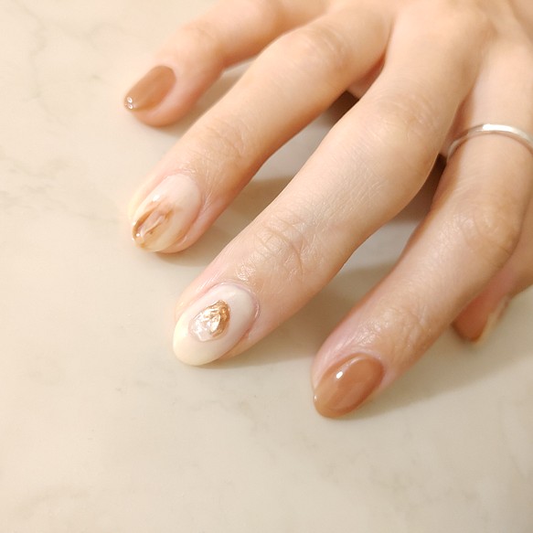 カフェネイル ネイルチップ ネイルシール しろくまnail 通販 Creema クリーマ ハンドメイド 手作り クラフト作品の販売サイト