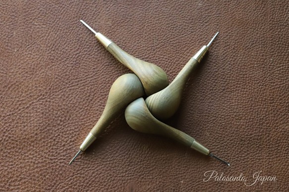 菱錐(awl)by Palosanto製ハンドメイドツール手作り工具 1枚目の画像