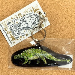 両面キーホルダー「アンキロサウルス」 key-r-07 1枚目の画像