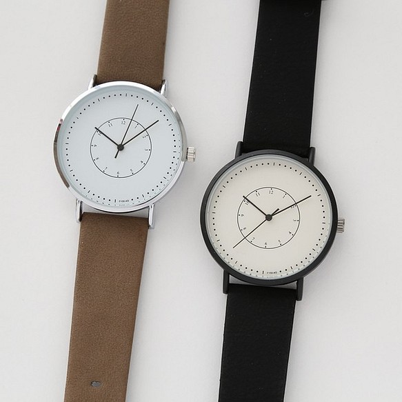 保持時間在一起的一對手錶-皮革簡約手錶男士女士兼用 第1張的照片
