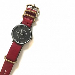 【クリスマス ギフト ラッピング無料】【刻印可能】レザーウォッチ　 腕時計 メンズ レディース　 1枚目の画像
