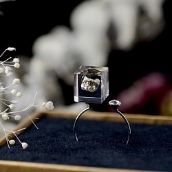 [十月誕生石彩色蛋白石] Pilite和施華洛世奇前叉環（免費禮物包裝，生日禮物） 第1張的照片