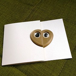 【心鎖的秘密】3D列印 生日卡 友誼卡 情人卡 感謝卡 送禮卡(舉例內部把紙膠帶貼戒指) 第1張的照片