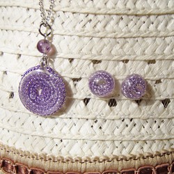 假日紫晶+瘸螺旋項鍊薰衣草紫 第1張的照片