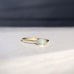 再販♡ 宝石質エチオピア産オパールの指輪 AAA/sv925 14kgfへ変更可能 1枚目の画像