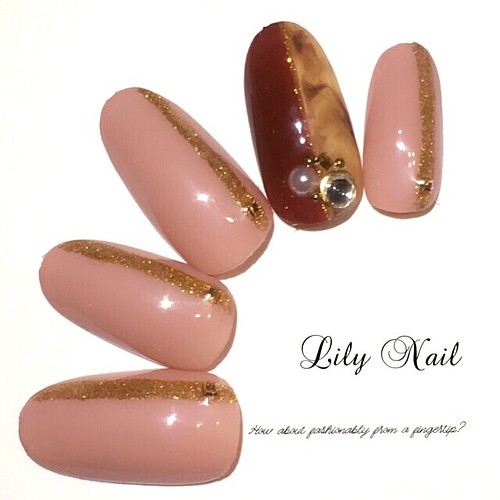 再販5 ゴールドラインとべっ甲ジェルネイルチップ ネイルチップ ネイルシール Lily Nail 通販 Creema クリーマ ハンドメイド 手作り クラフト作品の販売サイト