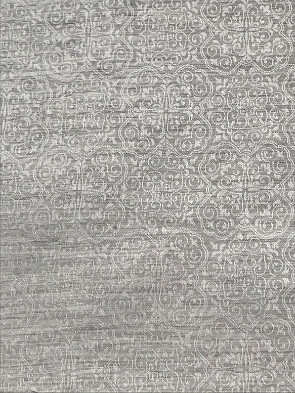 ジャガード織薄い一重生地グレージュ 1枚目の画像