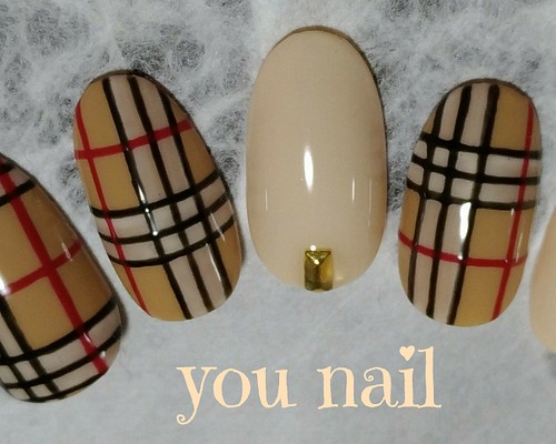 バーバリーチェック風ネイル ネイルチップ（つけ爪） you-nail 通販