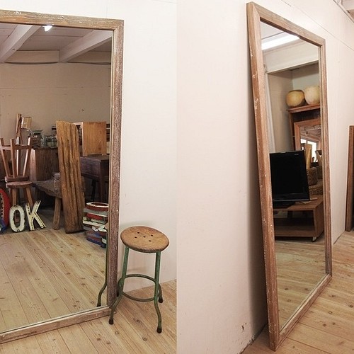 大型鏡 鏡 ミラー 姿見 古着屋 美容室 理容室-