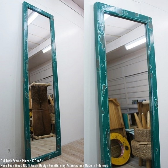 サイズ古材　鏡　アンティーク